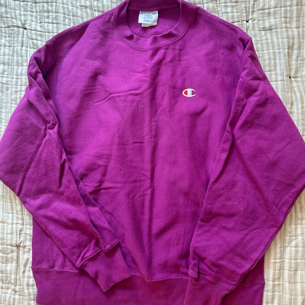 Champion crew neck, good condition, size large